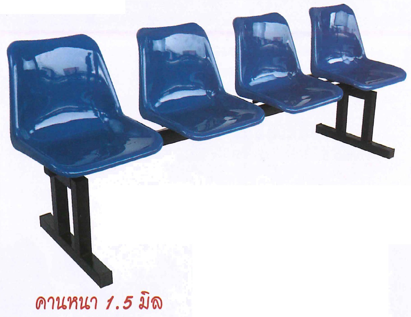DG/CTTT-PL4,เก้าอี้แถวโพลีขาคู่4ที่นั่ง,เก้าอี้แถว,เก้าอี้โพลี,เก้าอี้พักคอย,เก้าอี้,chair